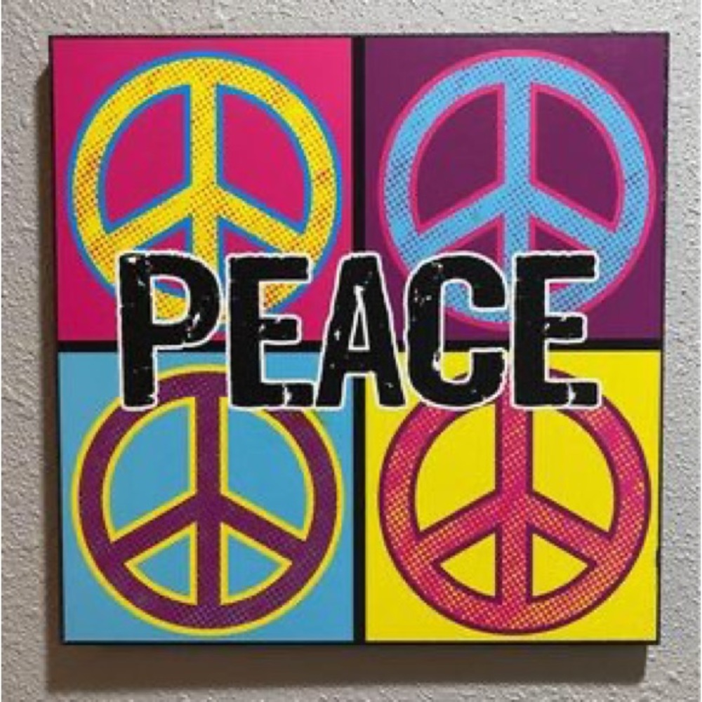 Peace Sign Pop Art Wall Hanging